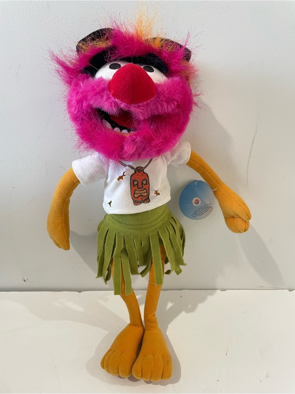 Disney The Muppets Animal Plush Hula Skirt Nanco 14” Tiki Jim Henson Tag